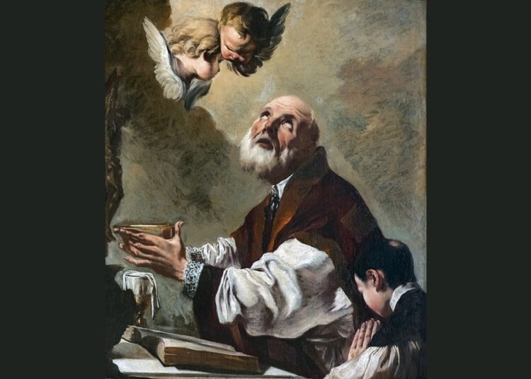 "The Communion of Saint Philip Neri" by Giuseppe Angeli