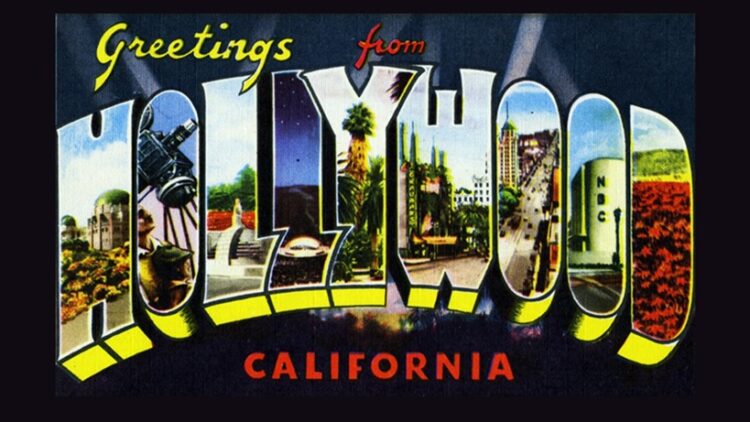 Hollywood postcard (public domain)