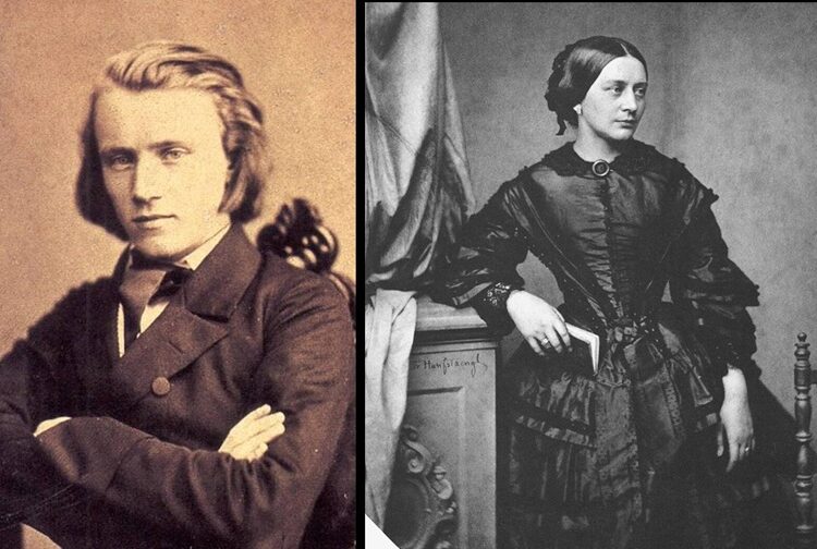 Johannes Brahms and Clara Schumann (public domain)