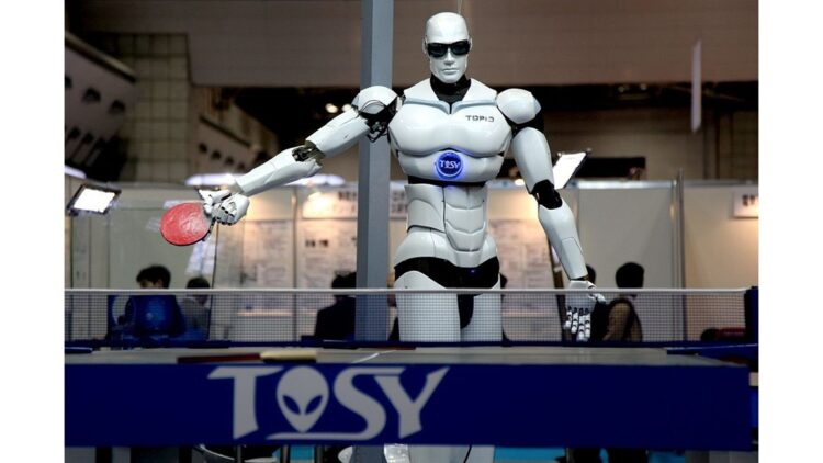 photo of ping pong playing robot in Japan (public domain)
