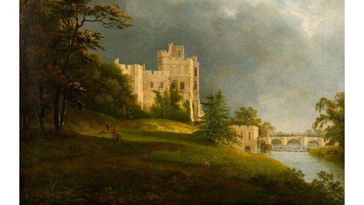 "Warwick Castle on the River Avon" by  Thomas Christopher Hofland