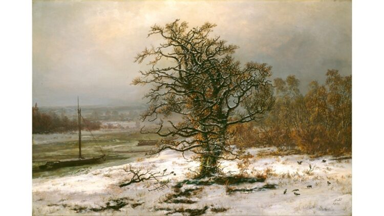 "Oak Tree by the Elbe in Winter" by Johan Christian Dahl