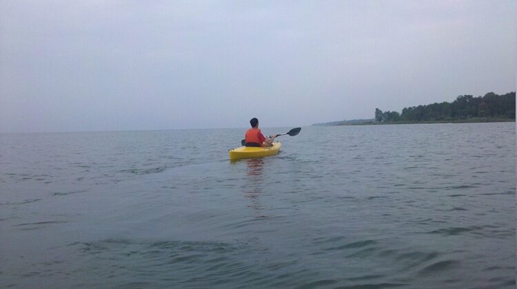 Kayaker, Georgian Bay (public domain)