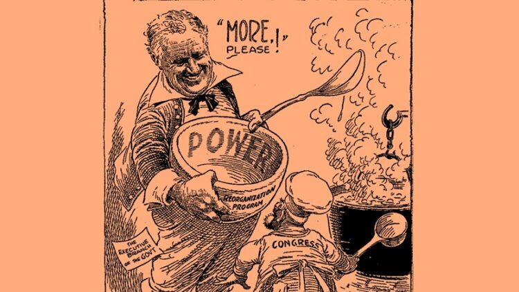 FDR Oliver Twist political cartoon by Joseph L. Parrish