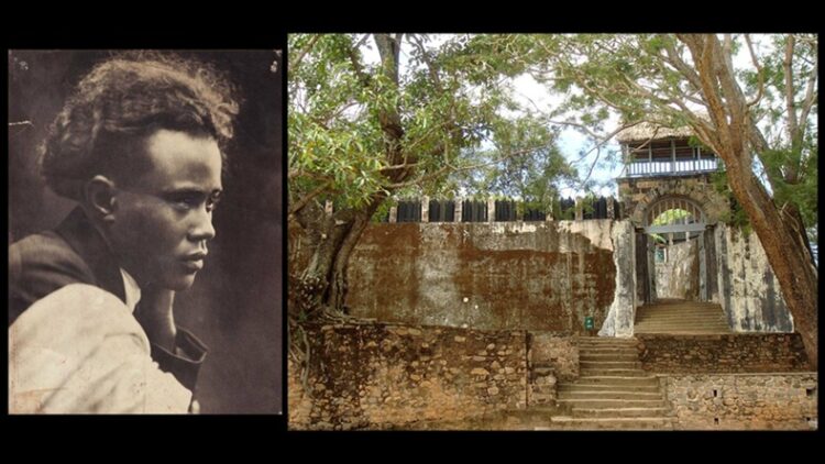 photo of Madagascar's national poet Jean-Joseph Rabearivelo and palace of Ambohimanga of the pre-colonial Imerina kingdom (public domain)