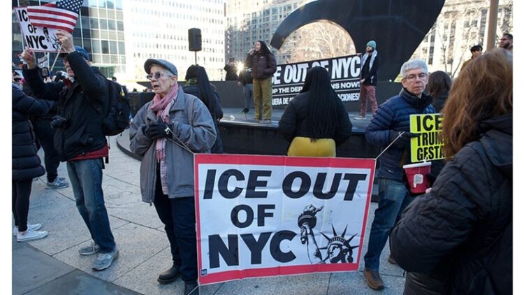 'Another Day in NYC' and Other Poetry by James A. Tweedie 1 a protest against ICE in New York City in January 2026 (public domain)