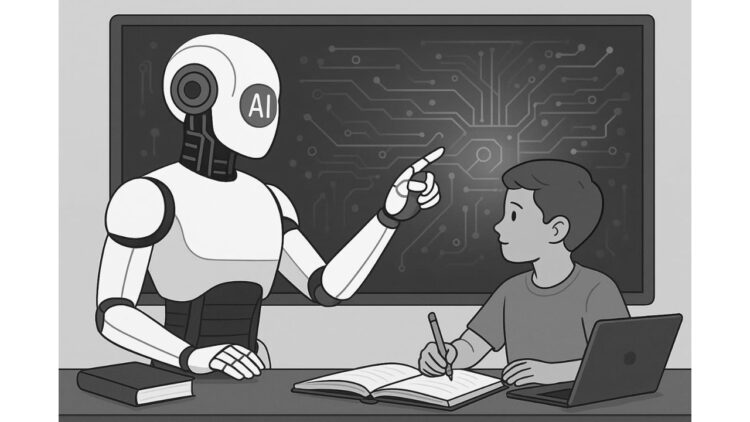 illustration of AI in education (public domain)
