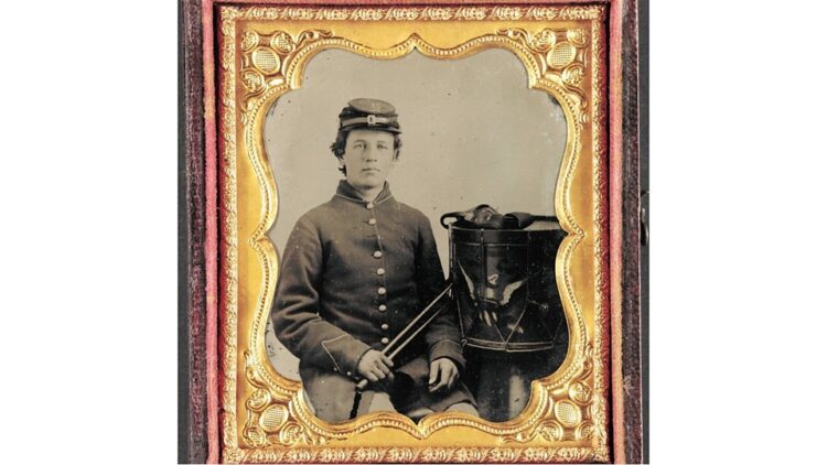 unidentified young drummer boy in Union uniform (public domain)