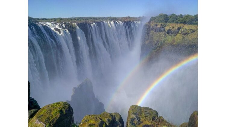 a photo of Victoria Falls in Africa (public domain)