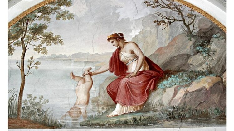 'Faux Pas' and Other Poetry by C.B. Anderson 1 depiction of Thetis dunking Achilles in the River Styx