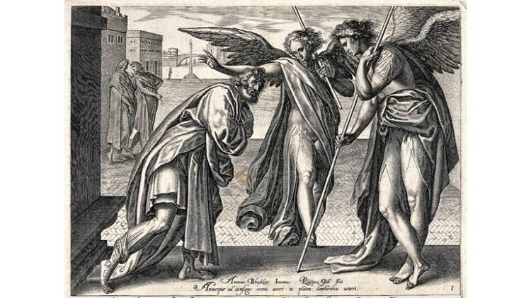 'The Lessons of Lot': A Poem by Adam Wasem 1 Two angels visit Lot. Line engraving by P. Galle after A. Blocklandt.