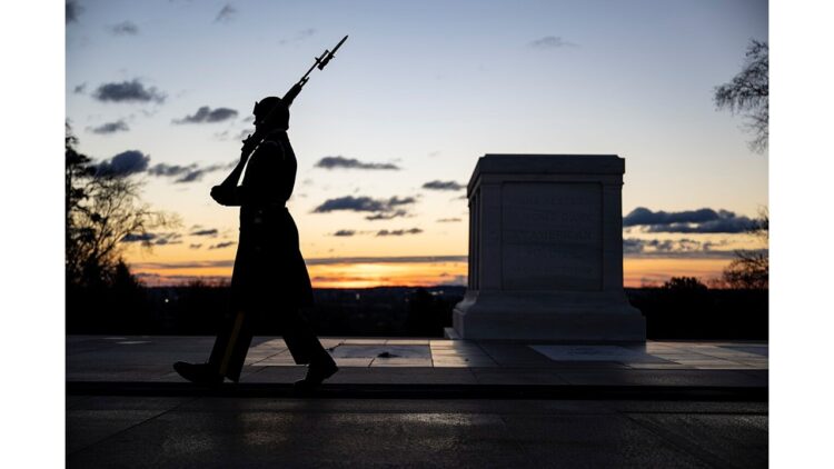 'The Anonymous Soldier': A Poem by Lucy Lind 1 a photo of sunrise at the Tomb of the Unknown Soldier (Arlington National Cemetery, Virginia)