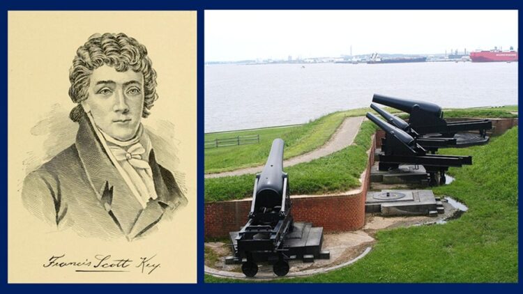 'In God Is Our Trust': A Poem by Roy E. Peterson 1 a portrait of Francis Scott Key and photo of Fort McHenry (public domain)