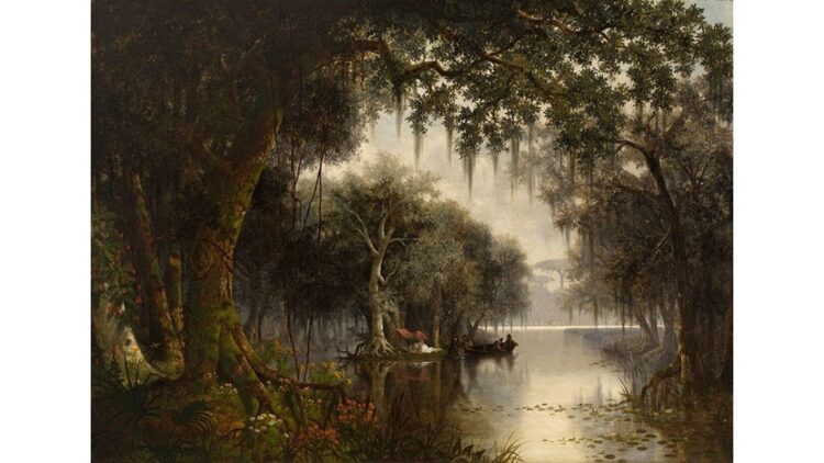 'From California to Louisiana': A Sonnet by Mark F. DeWitt 1 a depiction of the Louisiana bayou: "The Land of Evangeline" by Joseph Rusling Meeker