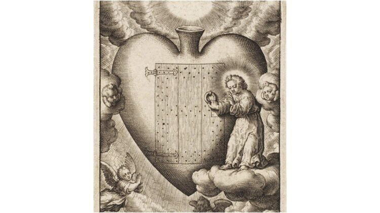 a depiction of knocking on a door by Anton Wierix II