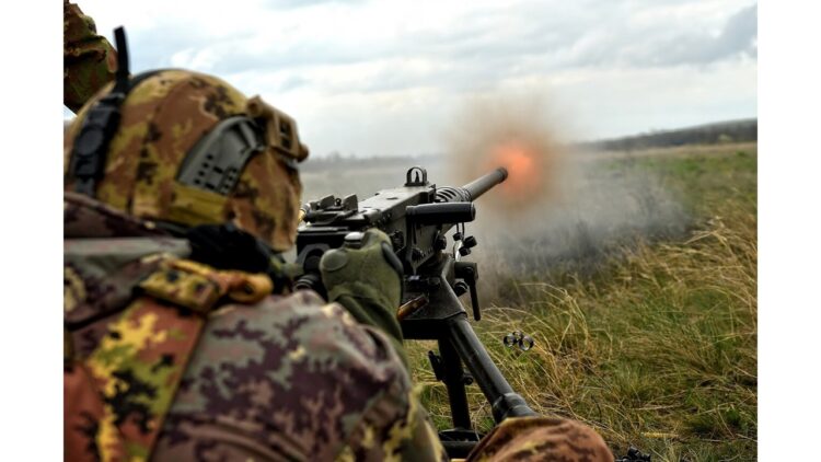 photo of a Ma Deuce, M-2 heavy machine gun (Italian Army)